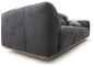 Preview: Leder Wild Bull, Farbe black Nierenkissen: Fell Coloured Hides Farbe black 01 I Hinten in Leder Wild Bull black „Al Jazar“ Kissen: Fell Lamb, Farbe dark grey mit Leder Kentucky black