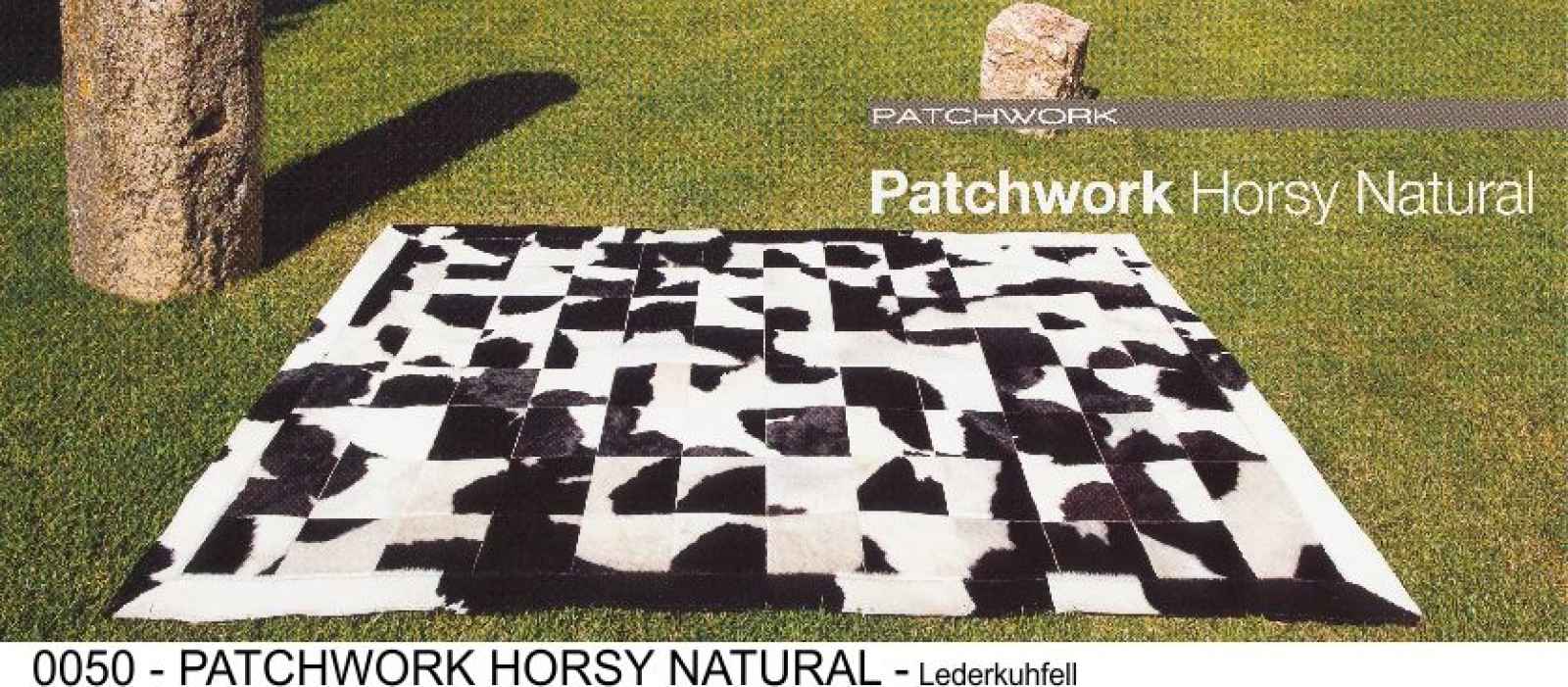 Lederkuhfell 0050 Vicenza Pelli PATCHWORK HORSY NATURAL
