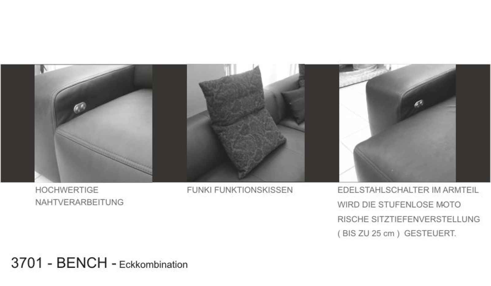 Eckgarnitur 3701 - BENCH